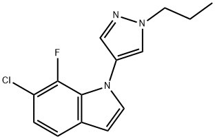 6-Хлоро-7-флуоро-1-(1-пропил-1Н-пиразол-4-ил)-1Н-индол CAS №. : 1782070-67-0